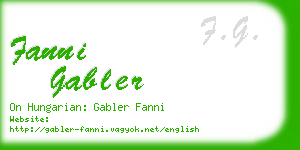 fanni gabler business card